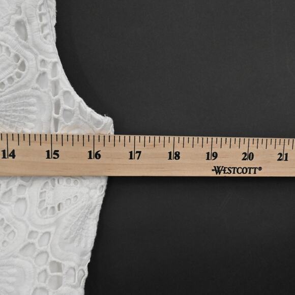 LILLY PULITZER‎ Marla Dress Size 2 Resort White Floral Lace Sleeveless Fit Flare - Picture 7 of 13